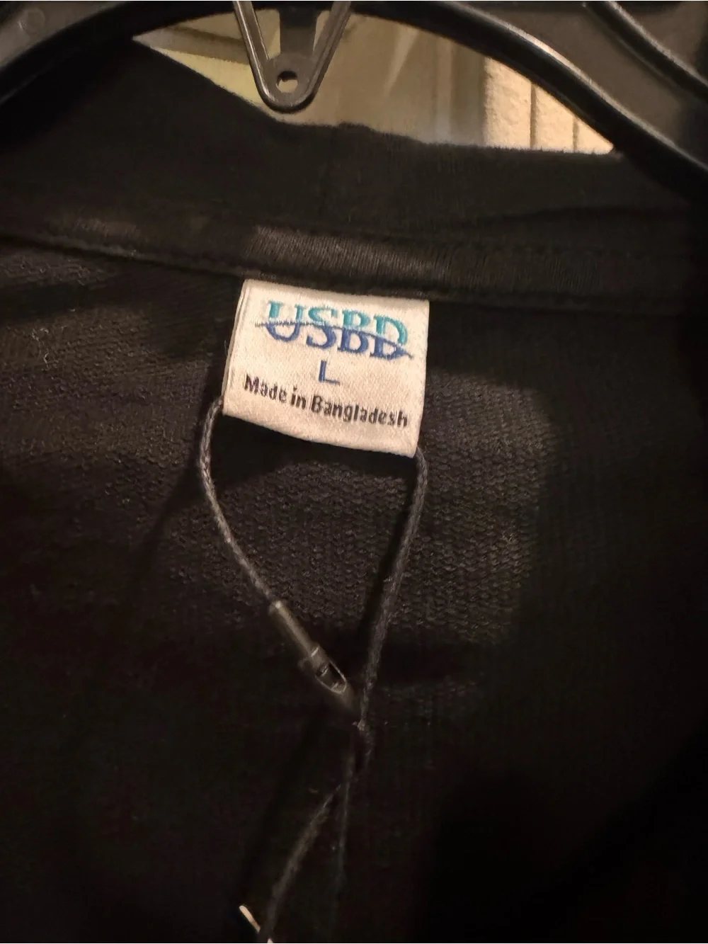 NWT USBD Unisex Dialysis Hoodie with Arm Zippers - Terry Cotton Black Size Large